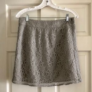 Gray lace skirt
